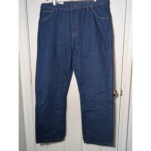NWT Dickies Work Jeans Mens 42x32 Blue Denim Regular Fit 5 Pocket Straight Leg